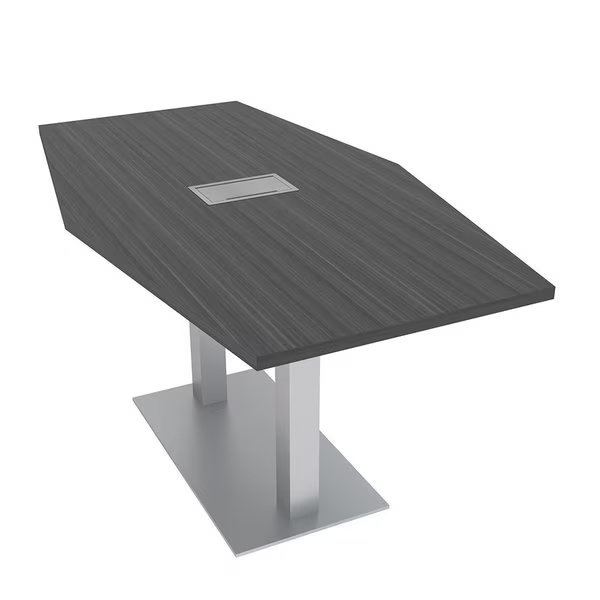 6 Ft Hexagon Conference Table with Power And Data Module, 6 Person Meeting Table, Asian Night, Skutchi Designs, Mfr#: HAR-HEX.IR-34x70-DOU-ELEC-ASIANNIGHT